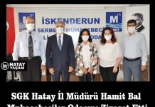 SGK Hatay İl Müdürü Hamit Bal Muhasebeciler Odasını Ziyaret Etti