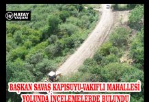 BAŞKAN SAVAŞ KAPISUYU-VAKIFLI MAHALLESİ YOLUNDA İNCELEMELERDE BULUNDU