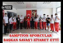 ŞAMPİYON SPORCULAR BAŞKAN SAVAŞ’I ZİYARET ETTİ