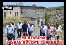 MUHTARDAN BAŞKAN GÜVEN’E TEŞEKKÜR