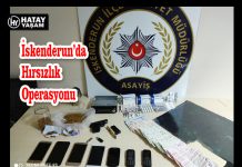 İskenderun’da Hırsızlık Operasyonu