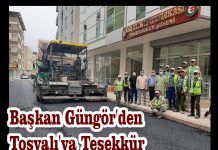 Başkan Güngör’den Tosyalı’ya Teşekkür