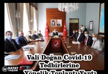 Vali Doğan Covid-19 Tedbirlerine Yönelik Toplantı Yaptı