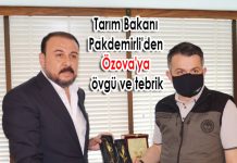 Tarım Bakanı Pakdemirli’den Özova’ya övgü ve tebrik