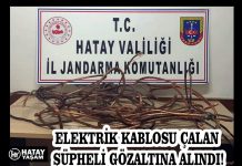 ELEKTRİK KABLOSU ÇALAN ŞÜPHELİ GÖZALTINA ALINDI!