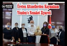 Üreten Altınellerden Kaymakam Yönden’e Nezaket Ziyareti