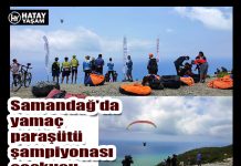 Samandağ’da yamaç paraşütü şampiyonası coşkusu