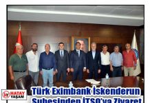 Türk Eximbank İskenderun Şubesinden İTSO’ya Ziyaret