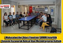 Muhasebeciler Odası Yönetimi, SMMM Yeterlilik Sınavını Kazanarak Ruhsat Alan Meslektaşlarını Kutladı