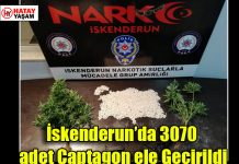 İskenderun’da 3070 adet Captagon ele Geçirildi