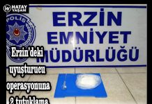 Erzin’deki uyuşturucu operasyonuna 2 tutuklama
