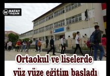Ortaokul ve liselerde yüz yüze eğitim başladı