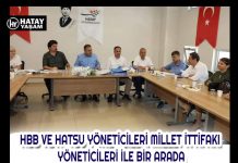 HBB VE HATSU YÖNETİCİLERİ MİLLET İTTİFAKI YÖNETİCİLERİ İLE BİR ARADA