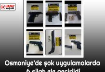 Osmaniye’de şok uygulamalarda 6 silah ele geçirildi