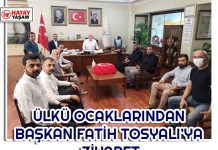 ÜLKÜ OCAKLARINDAN BAŞKAN FATİH TOSYALI’YA ZİYARET