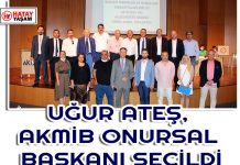 UĞUR ATEŞ, AKMİB ONURSAL BAŞKANI SEÇİLDİ