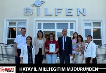HATAY İL MİLLÎ EĞİTİM MÜDÜRÜNDEN BİLFEN OKULLARINA ANLAMLI ZİYARET