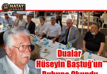 Dualar Hüseyin Baştuğ’un Ruhuna Okundu