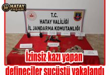 İzinsiz kazı yapan defineciler suçüstü yakalandı