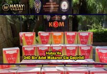 Hatay’da 340 bin adet makaron ele geçirildi