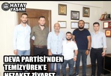 DEVA PARTİSİ’NDEN TEMİZYÜREK’E NEZAKET ZİYARET