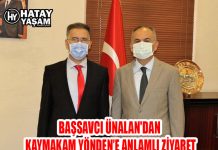 BAŞSAVCI ÜNALAN’DAN KAYMAKAM YÖNDEN’E ANLAMLI ZİYARET