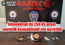 İskenderun’da 250,45 gram sentetik kannabinoid ele geçirildi