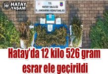 Hatay’da 12 kilo 526 gram esrar ele geçirildi