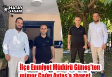 İlçe Emniyet Müdürü Güneş’ten mimar Çağrı Aytaş’a ziyaret