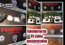 İskenderun’da 85 şahsa uyuşturucudan işlem yapıldı!