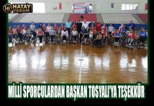 MİLLİ SPORCULARDAN BAŞKAN TOSYALI’YA TEŞEKKÜR