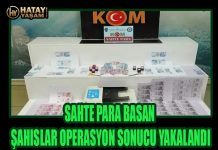 SAHTE PARA BASAN ŞAHISLAR OPERASYON SONUCU YAKALANDI