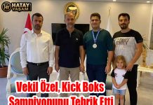 Vekil Özel, Kick Boks Şampiyonunu Tebrik Etti