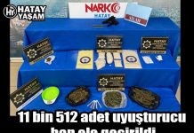 11 bin 512 adet uyuşturucu hap ele geçirildi
