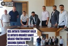 ÖZEL ANTAKYA TEKNOKENT KOLEJİ İLE ANTAKYA ORGANİZE SANAYİ BÖLGESİ YÖNETİM KURULU ARASINDA İŞBİRLİĞİ PROTOKOLÜ İMZALANDI