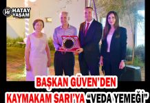 BAŞKAN GÜVEN’DEN KAYMAKAM SARI’YA “VEDA YEMEĞİ”