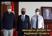 İskenderun Batıgöz’den Kaymakam Yönden’e “hayırlı olsun” ziyareti