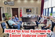 İMEAK’tan Arsuz Kaymakamı ile Emniyet Müdürüne ziyaret