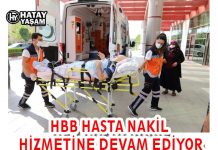 HBB HASTA NAKİL HİZMETİNE DEVAM EDİYOR