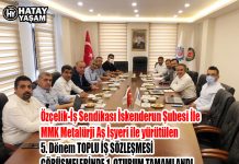 Özçelik-İş Sendikası İskenderun Şubesi İle MMK Metalürji Aş İşyeri ile yürütülen. 5. Dönem TOPLU İŞ SÖZLEŞMESİ GÖRÜŞMELERİNDE 1. OTURUM TAMAMLANDI