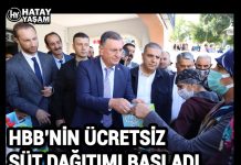 HBB’NİN ÜCRETSİZ SÜT DAĞITIMI BAŞLADI