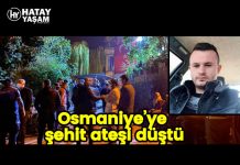 Osmaniye’ye şehit ateşi düştü