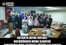 ANTAKYA DEFNE ROTARY KULÜBÜNDEN MEME KANSERİ FARKINDALIĞINI ARTIRICI EĞİTİM ÇALIŞMASI
