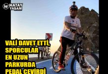 VALİ DAVET ETTİ, SPORCULAR EN UZUN PARKURDA PEDAL ÇEVİRDİ