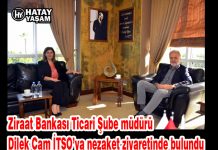 Ziraat Bankası Ticari Şube müdürü Dilek Çam İTSO’ya nezaket ziyaretinde bulundu