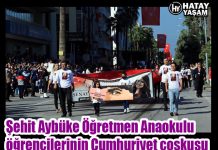 Şehit Aybüke Öğretmen Anaokulu öğrencilerinin Cumhuriyet coşkusu