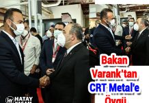 Bakan Varank’tan CRT Metal’e Övgü