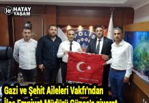 Gazi ve Şehit Aileleri Vakfı’ndan İlçe Emniyet Müdürü Güneş’e ziyaret
