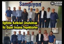 Eğitime Katkıları Unutulmaz İki Güzel İnsana Teşekkürler