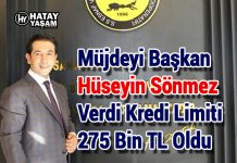 Müjdeyi Başkan Hüseyin Sönmez Verdi Kredi Limiti 275 Bin TL Oldu